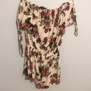 Rose covered romper